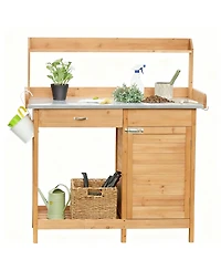 Yigii Multifunctional Garden pot plant rack with metal top