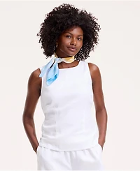 Lands' End Women's Linen Sleeveless Peplum Top