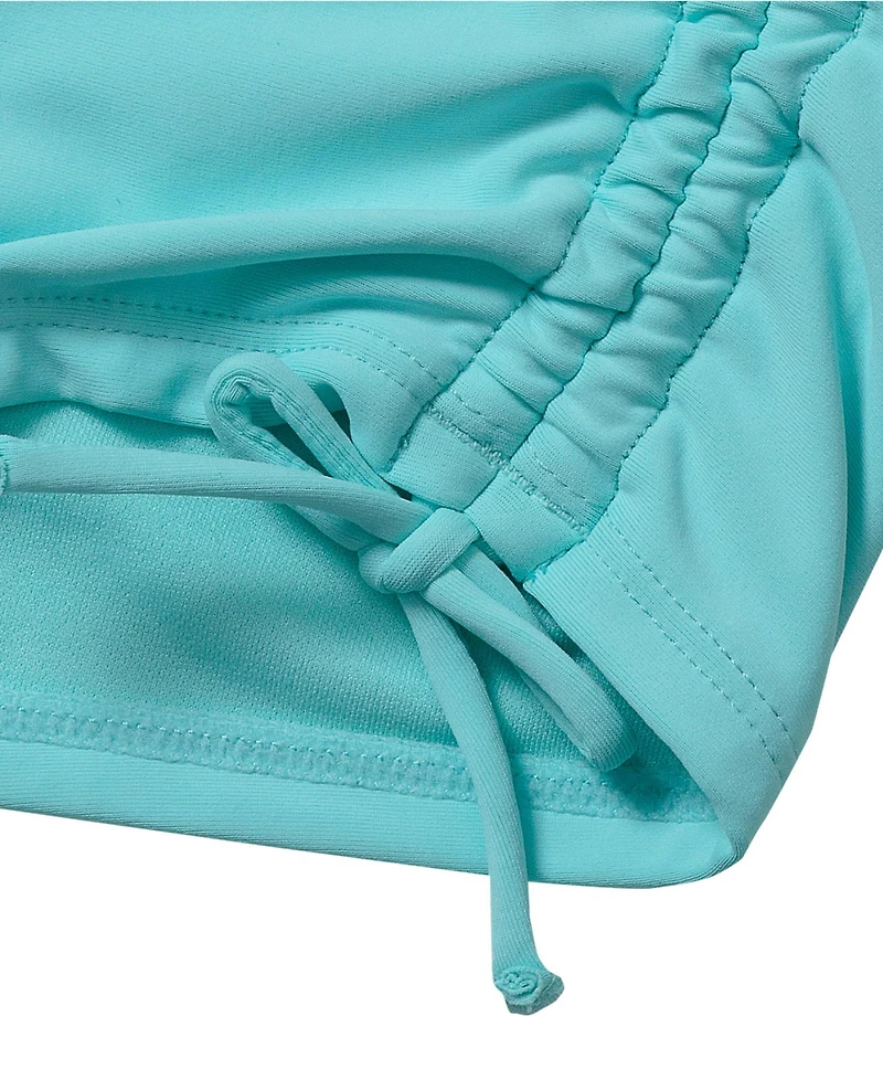 Lands' End Girls Chlorine Resistant Ruched Swim Boyshort