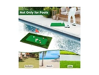 Hongge Floating Golf Green for Pool with 6 Golf Balls and Flag