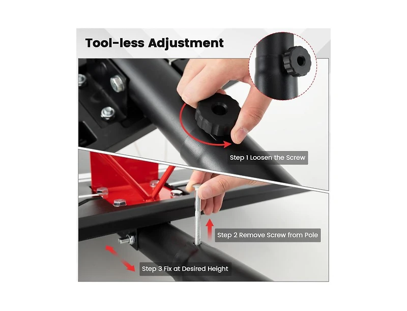 Hongge Portable Basketball Hoop with Height Adjustable