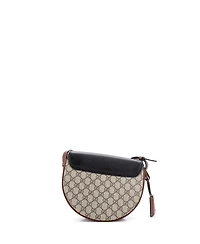 Pre-Owned Gucci Small Padlock Saddle Shoulder Bag Gg Coated Canvas and Leather