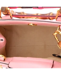 Pre-Owned Gucci Mini Diana Nm Bamboo Handle Tote Leather