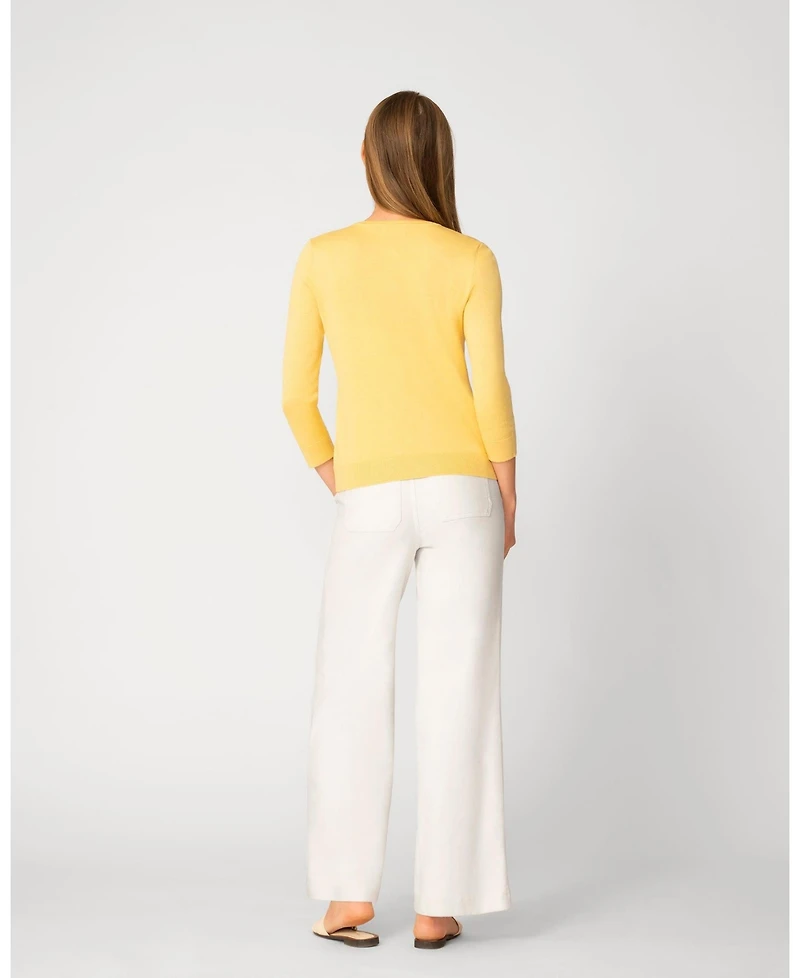 Cable & Gauge Women's Sunflower Stitch Button Cardigan