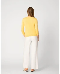 Cable & Gauge Women's Sunflower Stitch Button Cardigan