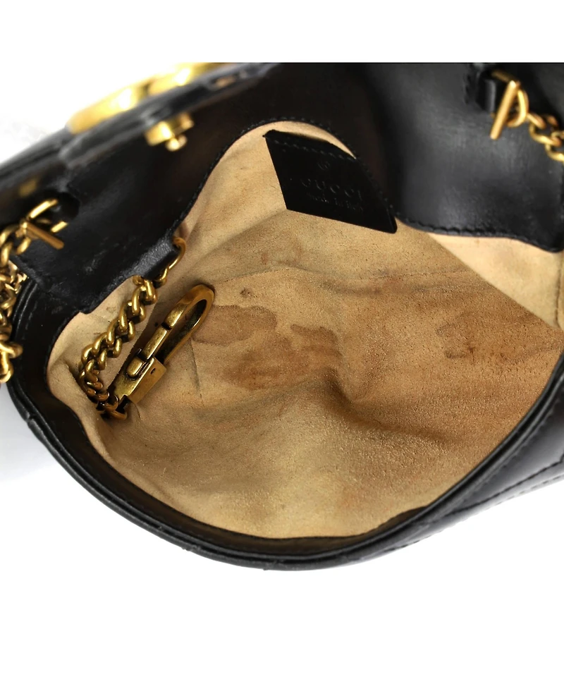 Pre-Owned Gucci Super Mini Gg Marmont Flap Bag Matelasse Leather