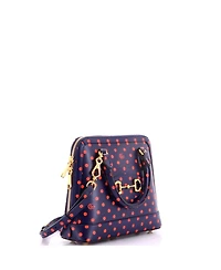 Pre-Owned Gucci Small Horsebit 1955 Top Handle Bag Printed Leather