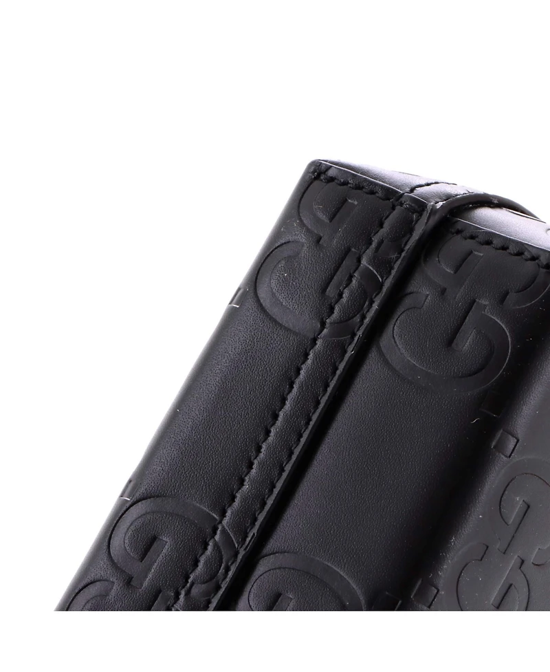 Pre-Owned Gucci Mini Vertical Tote Gg Embossed Leather