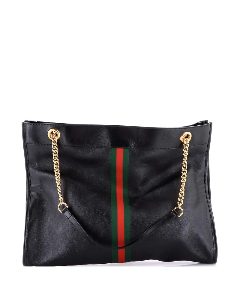 Pre-Owned Gucci Large Rajah Chain Tote Leather