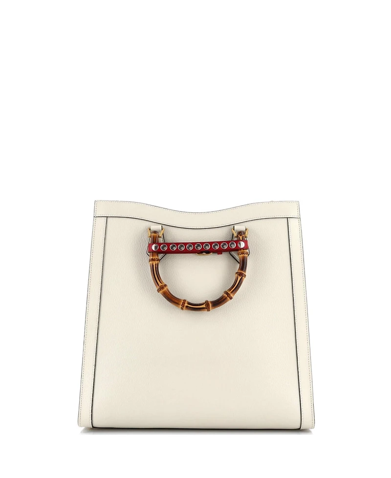 Pre-Owned Gucci Large Diana Nm Bamboo Handle Tote Printed Leather