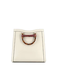 Pre-Owned Gucci Large Diana Nm Bamboo Handle Tote Printed Leather