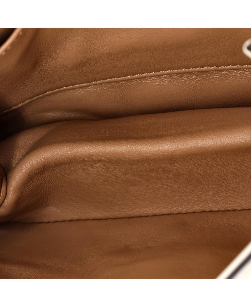 Pre-Owned Gucci Mini Broadway Pearly Bee Shoulder Bag Embellished Leather