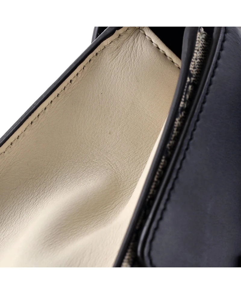 Pre-Owned Gucci Medium Padlock Shoulder Bag Gg Coated Canvas and Leather