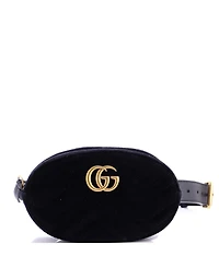 Pre-Owned Gucci Gg Marmont Belt Bag Matelasse Velvet