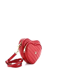 Pre-Owned Gucci Mini Interlocking G Heart Shoulder Bag Diagonal Quilted Leather