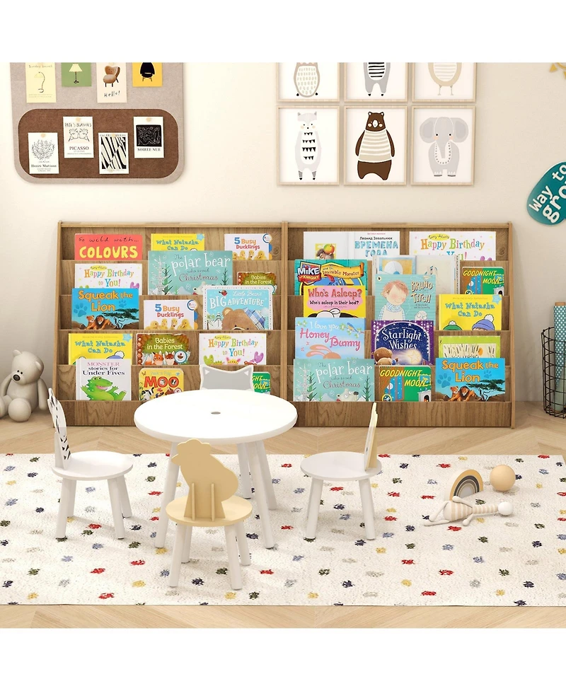 Sugift 5 Tier Kids Bookshelf with Deep Compartments and Stable Design