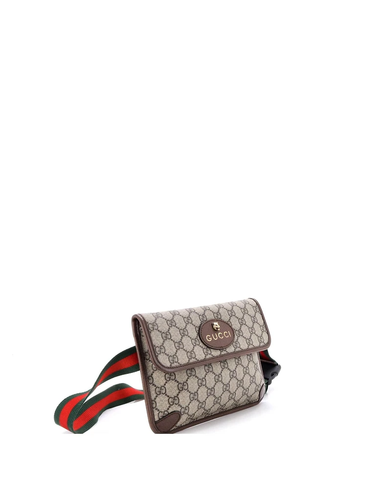 Pre-Owned Gucci Neo Vintage Flap Belt Bag Gg Coated Canvas