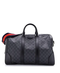 Pre-Owned Gucci Medium Convertible Duffle Bag Gg Coated Canvas