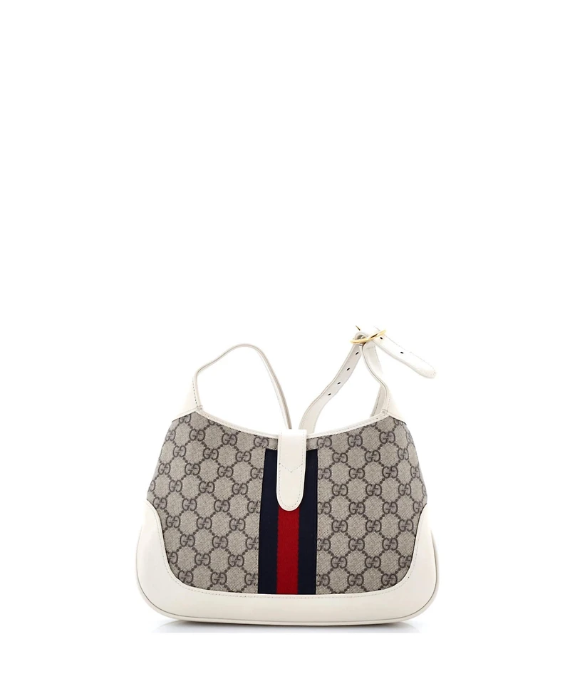 Pre-Owned Gucci Small Jackie 1961 Hobo Gg Coated Canvas