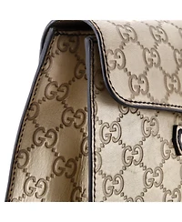 Pre-Owned Gucci Medium Emily Chain Flap Bag Guccissima Leather