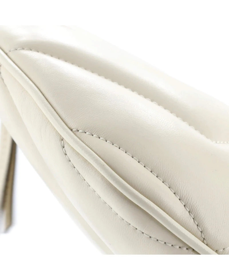 Pre-Owned Gucci Small Gg Marmont Chain Moon Hobo Matelasse Leather