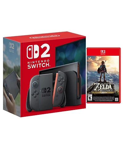 Nintendo Switch 2 Console with Legend of Zelda Breath of the Wild Bundle