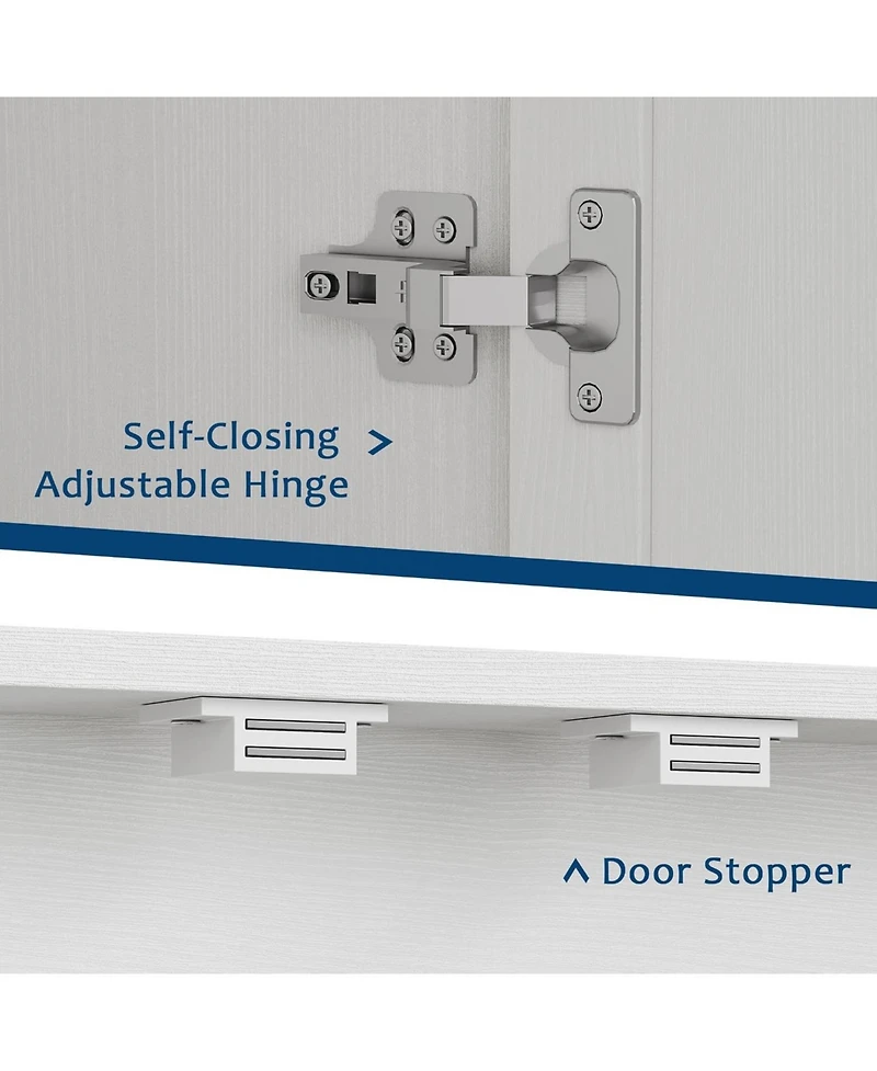 gaomon Farmhouse Kitchen Pantry Cabinet, 71" Tall Wood Pantry Storage Cabinet with 4 Doors & Adjustable Shelves, Freestanding Cupboard for Dining Room