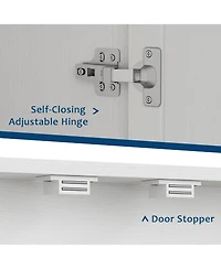 gaomon Farmhouse Kitchen Pantry Cabinet, 71" Tall Wood Pantry Storage Cabinet with 4 Doors & Adjustable Shelves, Freestanding Cupboard for Dining Room