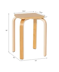 Sugift Stackable Stools Set of Four with Square Tops