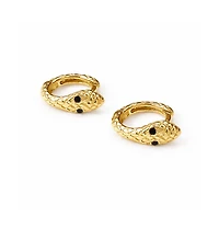 Rebl Jewelry women Snake Hoop Earrings