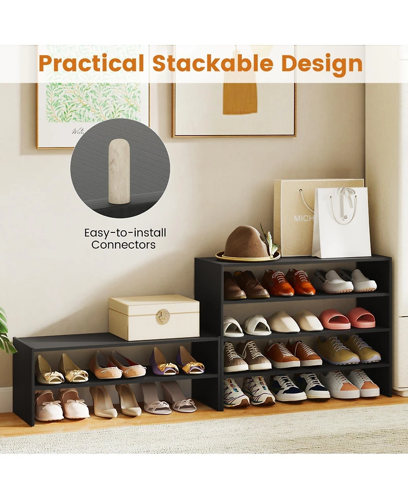 Sugift Six Tier Shoe Rack with Anti Tipping Design for Entryway