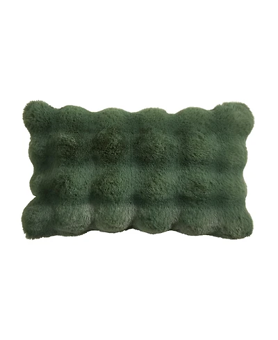 Saro Lifestyle Plush Faux Fur Decorative Pillow