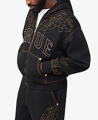 True Religion Men's Rodeo Big T Boxy Zip Hoodie