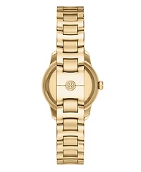 Tory Burch Women's The Miller Round Small Quartz Three-Hand Gold Stainless Steel Watch, 28mm