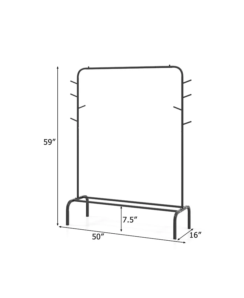 Sugift Heavy Duty Metal Clothes Rack Garment Wardrobe Stand