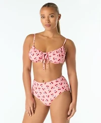 Kate Spade New York Womens Cinch Front Underwire Bikini Top High Waist Bottoms