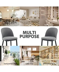 gaomon Modern Fabric Upholstered Wooden Dining Chairs Set with High Back and Deep Seat for Kitchen and Dining Room