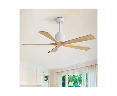 Sofucor 52-inch 5-Blade without Light Ceiling Fan with Remote Control and Timing Function