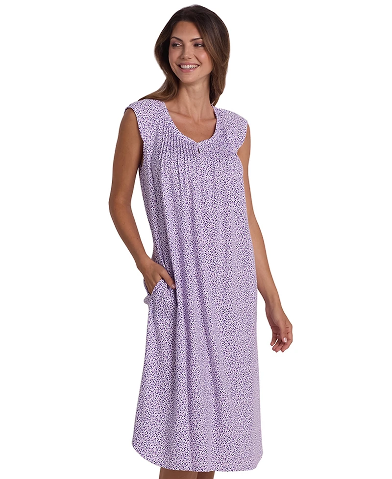 Miss Elaine Women's Scoop Neck Knitted Nightgown