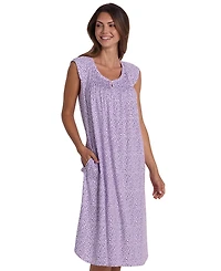 Miss Elaine Women's Scoop Neck Knitted Nightgown