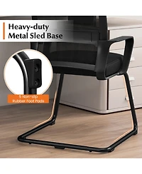 Sugift Office Guest Chair with Lumbar Support for Waiting Areas
