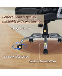 Sugift Executive Office Chair with Padded Seat and Armrests