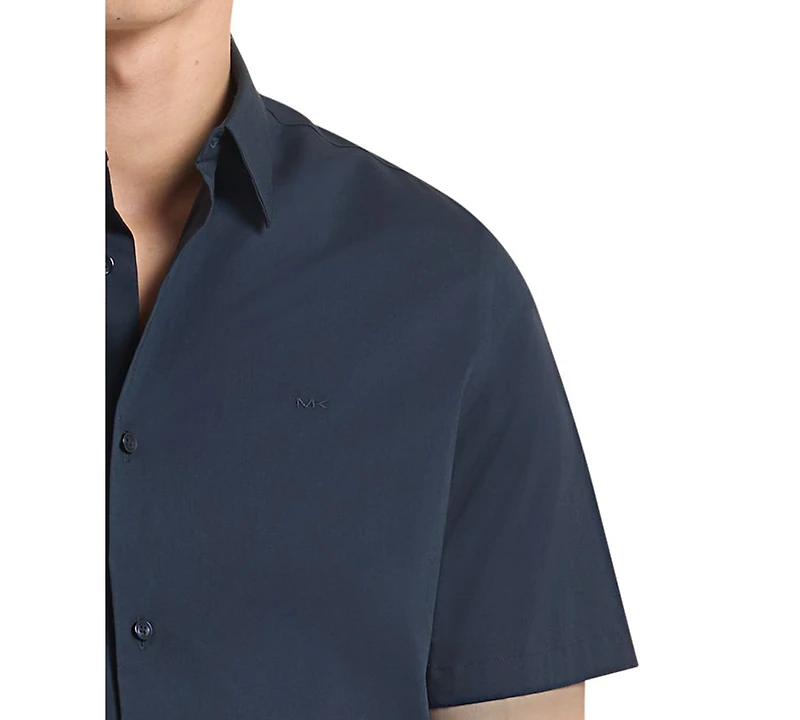 Michael Kors Men's Solid Stretch Button-Front Shirt
