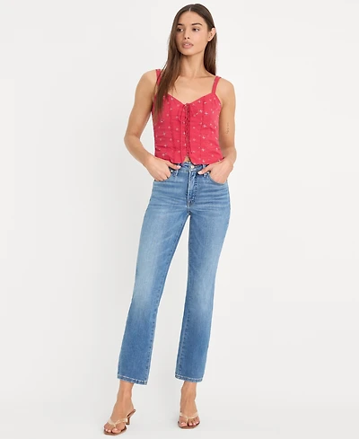 Good American Women's Mid-Rise Ankle-Length Jeans