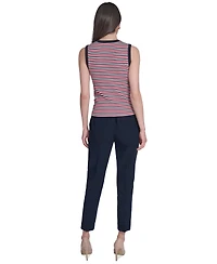 Tommy Hilfiger Women's V-Neck Striped Sweater