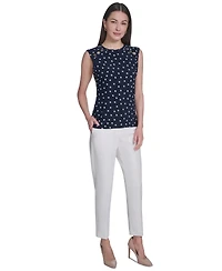 Tommy Hilfiger Women's Sleeveless Polka Dot Top