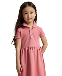 Polo Ralph Lauren Girls' 2-6X Stretch Mesh Collar Dress