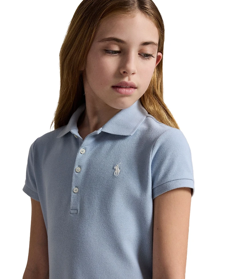 Polo Ralph Lauren Girls' 7-16 Stretch Mesh Collar Dress