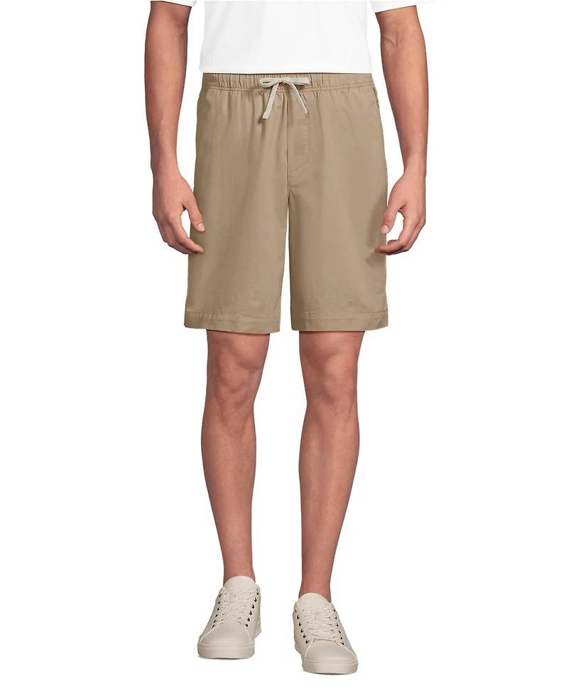 Lands' End Big & Tall 9" Classic Fit Lightweight Twill Deck Short