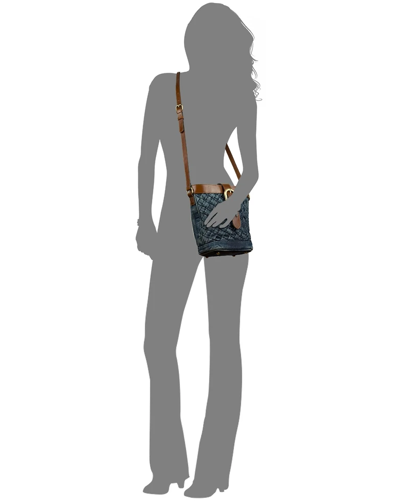 Patricia Nash Margaux Mini Woven Denim Crossbody Bag